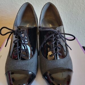 X•Appeal heeled shoes, size 9M, color: Peyton black grey